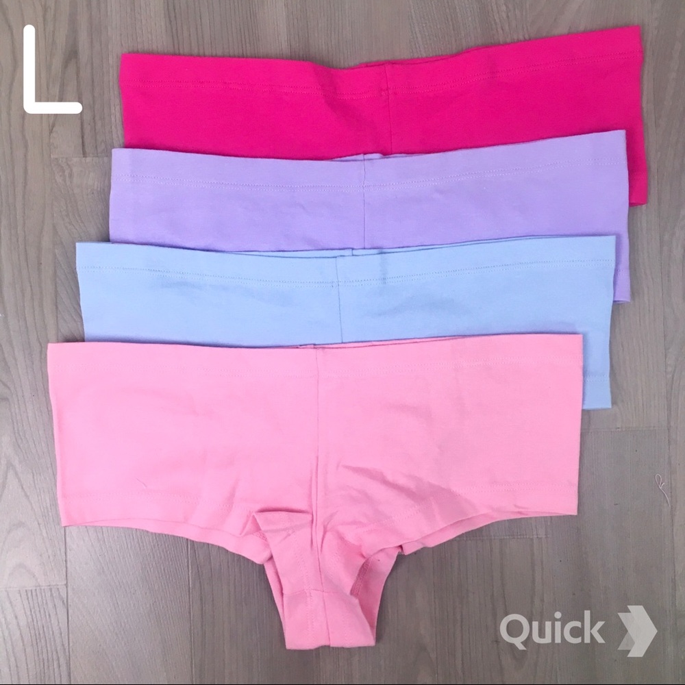 L, 4-pk Cotton Low-rise Hipsters